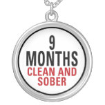 9 Months Clean and Sober Custom Necklace