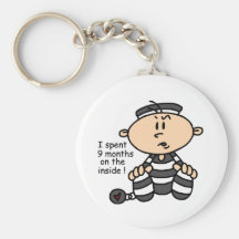 9 Months On The Inside Baby Prisoner Keychains