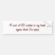 9 Out of 10 Bumpersticker Bumper Sticker