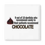 9 Out Of 10 Dentist Recommend Chocolate Fridge Magnets