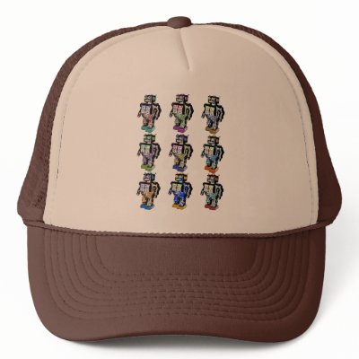 9 Robots Coloured Trucker Hat by tshirtypoo