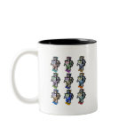 9 Robots Coloured Mug