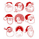 9 Santas - Women's Black Long Sleeve T-shirt