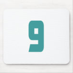 #9 Teal Bold Mouse Pad