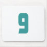 #9 Teal Bold Mouse Pad