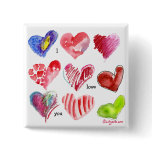 9 Valentine Hearts Pin