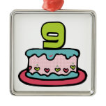 9 Year Old Birthday Cake Ornaments