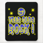 9 Year Olds Rock! (Blue) Mousepad