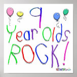 9 Year Olds Rock ! Poster