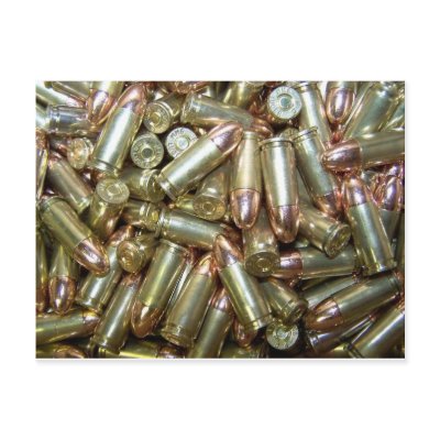 9mm ammo Ammunition Postcards by quidicane