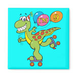 9th Birthday Dinosaur Fridge Magnet