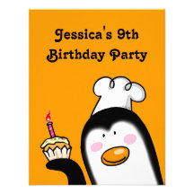 9th birthday party personalised invitation