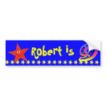 9th Birthday Party Red Smiley Star Decoration bumper stickers