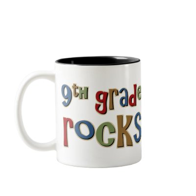 9th Grade Rocks Ninth Mugs by TeeShirtsTShirts