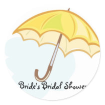 a0731003xa0, Bride's Bridal Shower Round Sticker