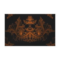 a1 Orange Abstract Stretched Canvas Print