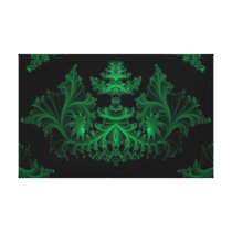 a1 Steel Green Abstract Gallery Wrapped Canvas