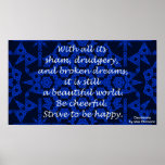 A22 Blue Celtic Knot Poster - Desiderata posters