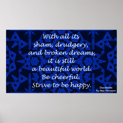 A22 Blue Celtic Knot Poster - Desiderata by Acore48