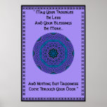 A37 Celtic Knot Kaleidoscopic Mandala.6 Posters