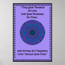 A37 Celtic Knot Kaleidoscopic Mandala.6 Posters