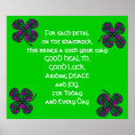 A38 Celtic Knot Kaleidoscopic Shamrock Design.7 Poster