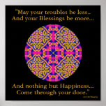 A40b Kaleidoscopic Mandala - Irish Blessing.2 Posters