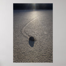 a4214 - Moving Rock at Racetrack Playa Poster