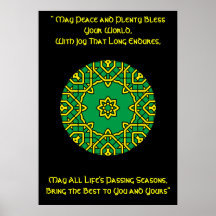 A42 Celtic Kaleidoscopic Mandala- Irish Blessing.6 Posters