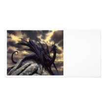 A4 BLACK DRAGON POST CARD PHOTO CARD