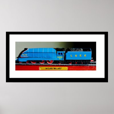 a4 mallard  LNER Poster by johnr123