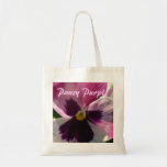 a6 Pale Purple Pansy Canvas Bags
