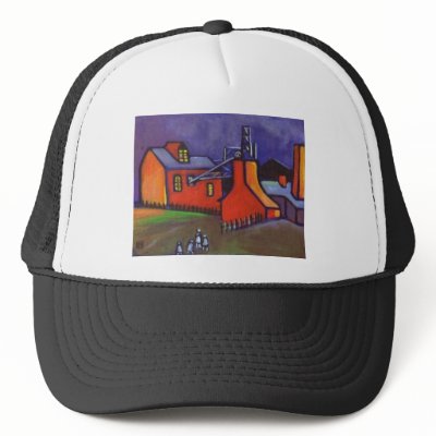 A 19TH CENTURY COAL MINE MESH HAT by sword42