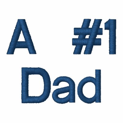 A #1Dad-Embroidered T-Shirt by pammys