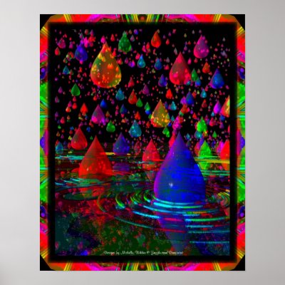 A 3D Raindrop Fantasy Poster by DragonCat