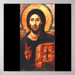 A 6th century icon of Jesus Print