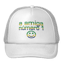 A Amiga Número 1 in Brazilian Flag Colours 4 Girls Hat