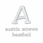 "A", austin screws , baseball Embroidered Polo Shirt