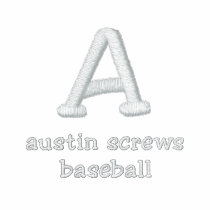 "A", austin screws , baseball Embroidered Polo Shirt