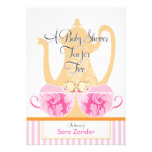 A Baby Shower Tea Party  |  Twin Girls Invite