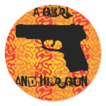 A Bad Gurlz Gun Sticker
