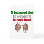 A Balanced Diet Greeting Card