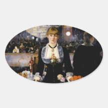 A Bar at the Folies-Bergere, 1881-82 Oval Stickers