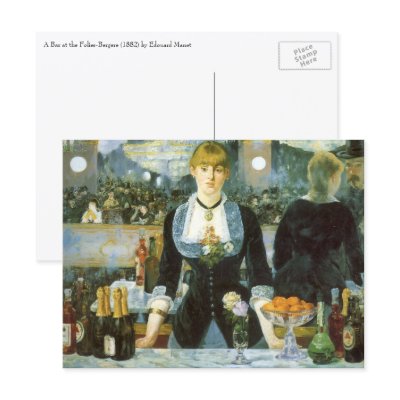 A Bar at the Folies-Bergere by Edouard Manet Post Card by MasterpieceCafe