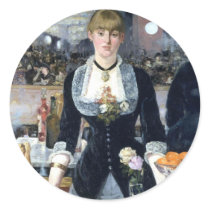 A Bar At The Folies Bergere Round Sticker