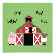 A Barnyard Birthday - Farm-themed Invitation