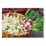 A basket of GARLIC - Naples, Italy Greeting Cards