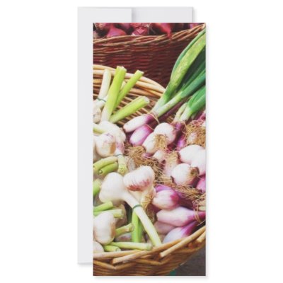 A basket of GARLIC - Naples, Italy Rack Card Template by foreverspring