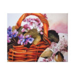 "A basket of violets" canvas for the wall Gallery Wrapped Canvas