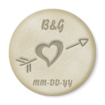 A Beach Wedding Heart Magnet